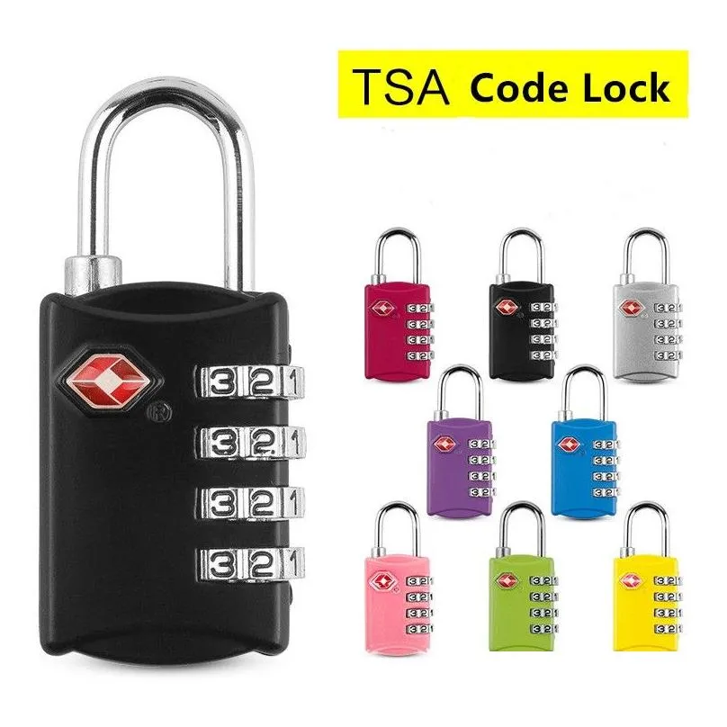 Other Household Sundries Wholesale Travel Goods Tsa Cus Lock Padlock Tsa309 Code Mti-Purpose Four-Digit Drop Delivery Home Garden Hous Dholn