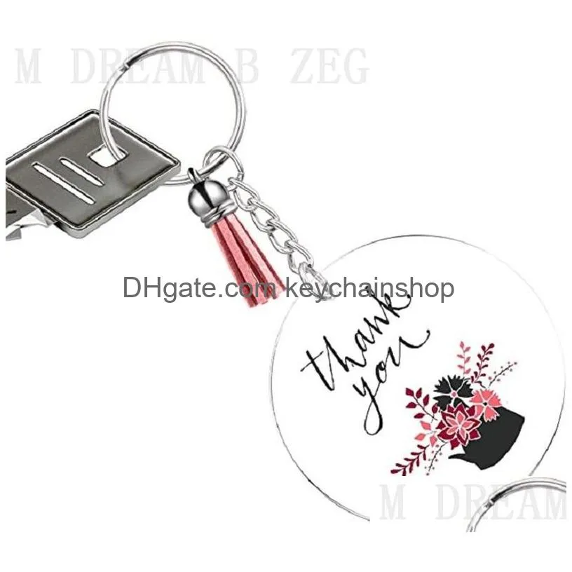 Keychains & Lanyards Creative Keyring Blank Disc With Suede Tassel Vinyl Key Chain Available Clear Acrylic Keychain Drop Delivery Fas Dhbfz