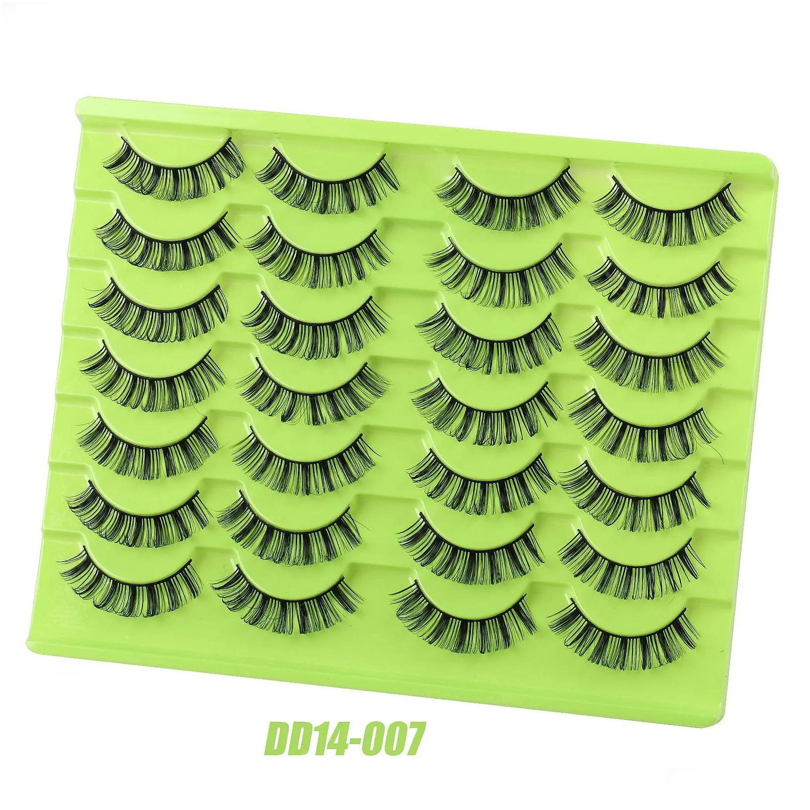 thick natural mink false eyelashes extensions fluffy wispy handmade reusable multilayer 3d fake lashes full strip lash dhs