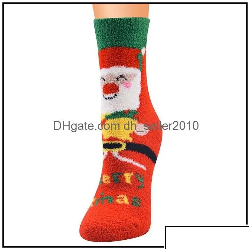 Christmas Decorations New Socks Series For Ladies Coral Veet Santa Women Drop Delivery Home Garden Festive Party Supplies Dhbvj