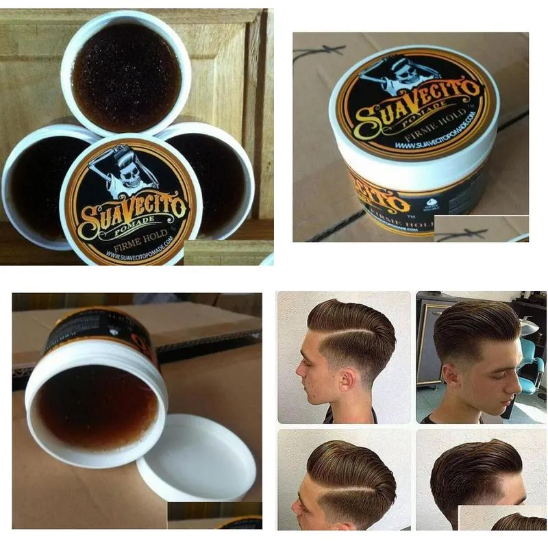 pomade hair gel style firme hold pomades waxes strong hold restoring ancient ways big skeleton hair slicked back hair oil wax mud