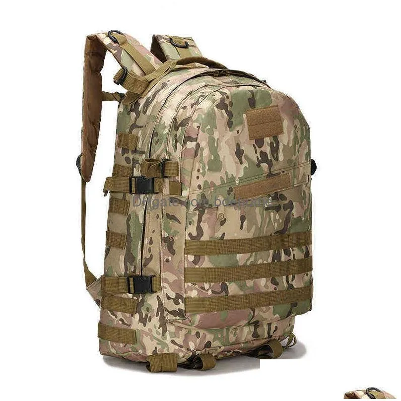 Backpacking Packs 45L Military Tactical Bags Backpack Army Molle Assat Bag Men Outdoor Hiking Trekking Cam Fishing Hunting Camo Rucksa Dhxnr