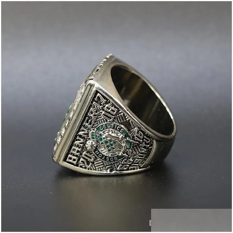 Three Stone Rings Fashion Sports Jewelry 2008 Boston Basketball Championship Ring Men Rings For Fans Us Size 11 Drop Delivery Jewelry Dhyuj