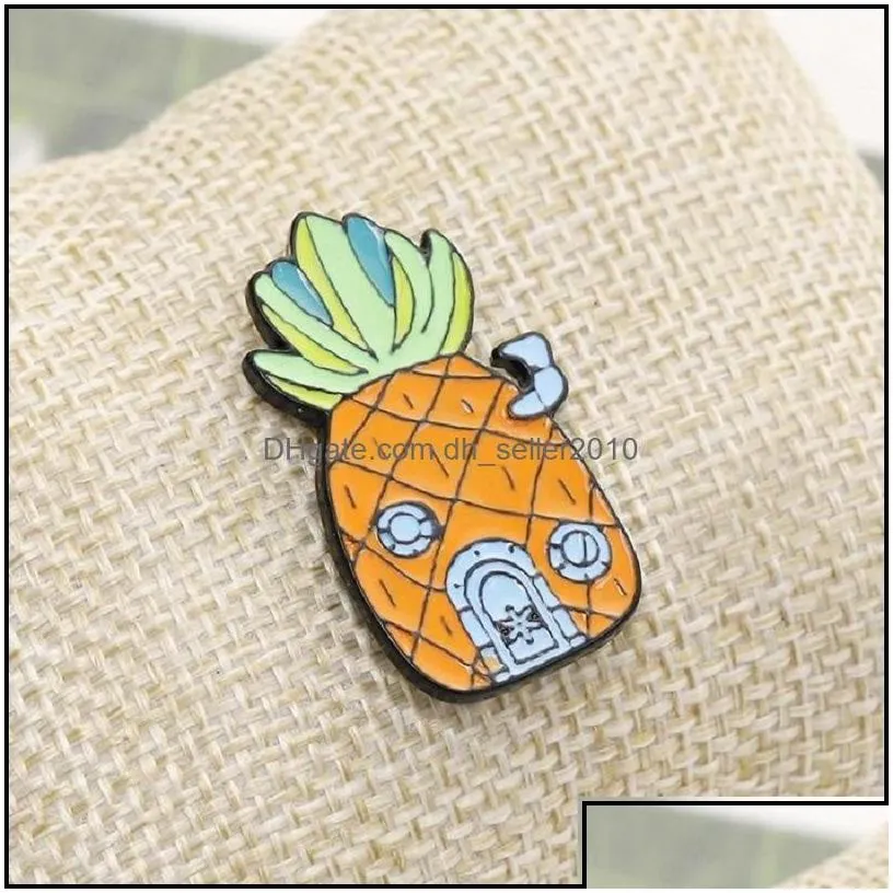 Pins Brooches Pine Home Rose Enamel Pins Creative Brooch Cartoon Special Tide New Lapel Denim Badge 6120 Q2 Drop Delivery 2021 Jewelr