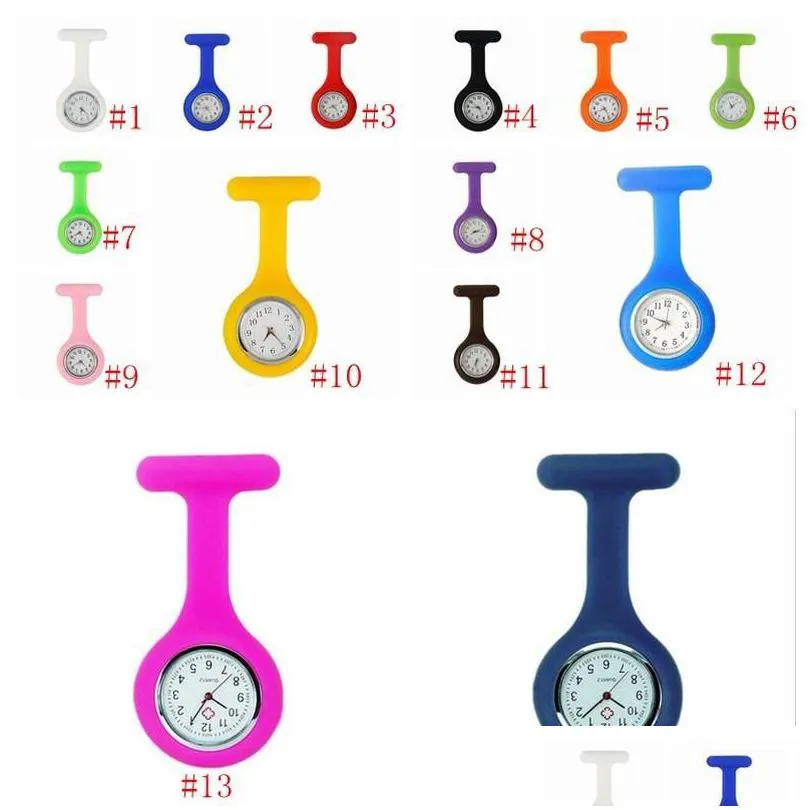 Party Favor 120Pcs Promotion Christmas Gifts Colorf Nurse Brooch Fob Tunic Pocket Watch Sile Er Watches Party Favor Aa Drop Delivery H Dhnb6