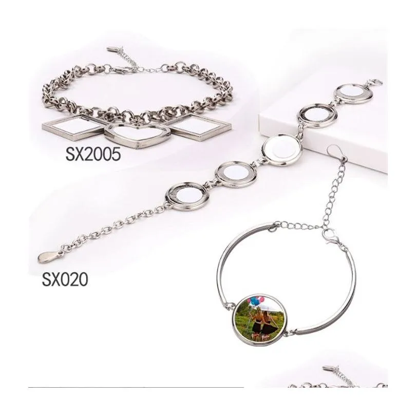 Pendants Thermal Sublimation Bracelet Heat Transfer Pendant Rosary Bead Cross Jesus Metal Pendants The Two Sides With All My Drop Deli Dhyx0