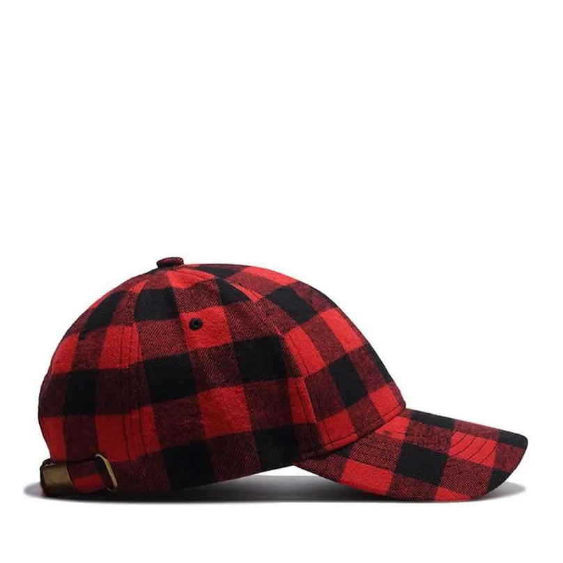 Party Hats Korea Style Plaid Cotton Baseball Caps Ponytail Ball Hat Women Men Peaked Cap Outdoor Snapback Adjustable Hip-Hop Visor Hat Dhnhb