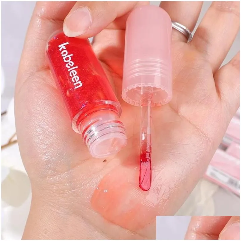 lip gloss 6 colors transparent water light shiny waterproof glossy long lasting natural jelly oil women lips makeup cosmetic