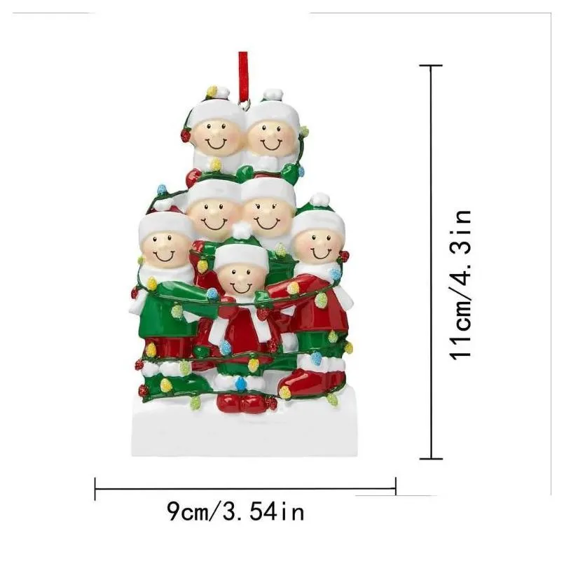 Christmas Decorations Personalized Resin Christmas Ornaments Pendant Family Decorations Drop Delivery Home Garden Festive Party Suppli Dhpr5