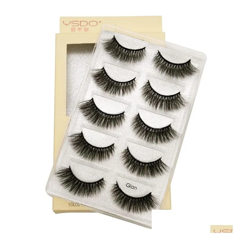 wholesale 5 pairs eyelashes mink strip lashes dramatic lash natural 3d eyelash makeup false eyelashes cilios maquiagem factory price