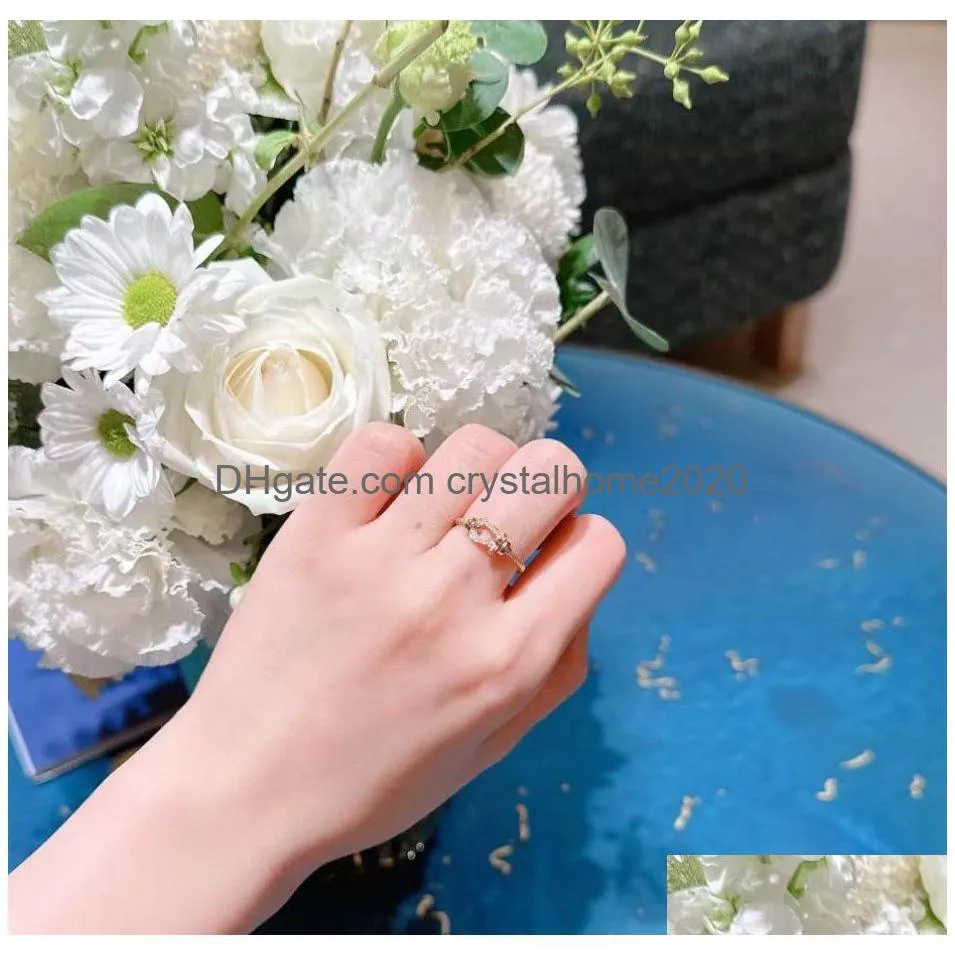 Band Rings Force Esigner S Sterling Sier Horse Shoe Bucket Lock Charm Ring For Women Engagment Wedding Jewelry Drop Delivery Dhpur