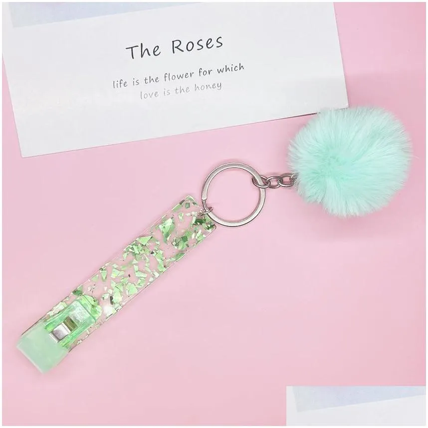 Party Favor Atm Card Pler Key Rings Acrylic Credit Grabber Party Favor With Rabbit Fur Ball Keychain 0111 Drop Delivery Home Garden Fe Dhgdu