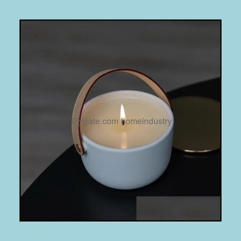 Candles Scented Candle Bougie 220G French Brand Parfum Candles Long Smell Perd Fragrance Wax Dehors Ii Neige Feuilles Fast Ship Drop D Dhkzb