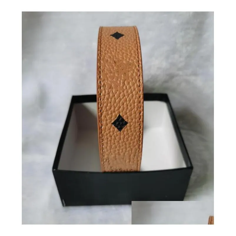 Belts 2022 M Luxury Designer Belt G Buckle Fashion Genuine Leather Women Belts For Men Letter Double Big Gold Classical Vip8888 Drop D Dhlkr