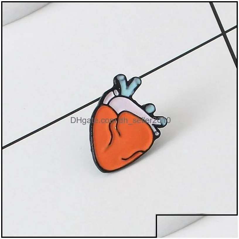 Pins Brooches Customized Brain Eye Tooth Bk Enamel Pins Women Men Custom Jewelry Fashion Color Charms Hard Brooches 1200 D3 Drop Del
