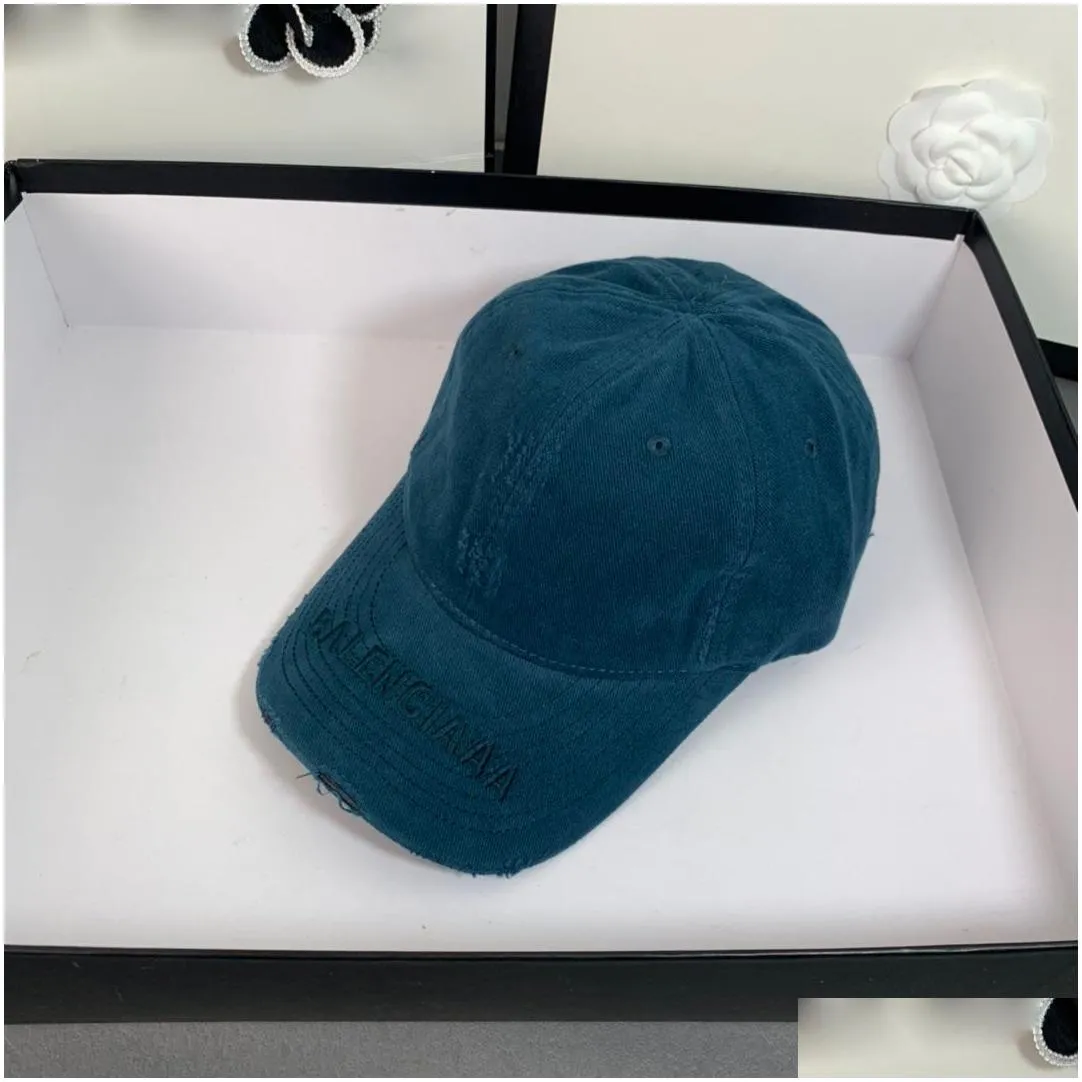 Ball Caps Mens And Womens Designers Casquette Sports Denim Ripped Ball Caps Solid Color B Letter Outdoor Couple Hats Drop Delivery Fas Dherq