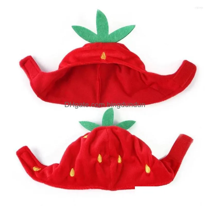 Dog Apparel Pretty Kitten Puppy Fruit Hat Pet Headwear Bright Color Mild To Skin Drop Delivery Dhrlz