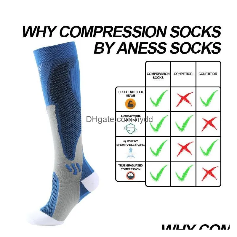 running men women compression socks football basketball sports socks varicose veins socks nylon medical nursing stockings outdoor cycling fitness training
