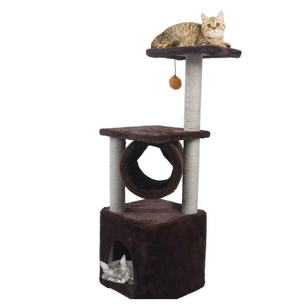 Black Friday 36 Cat Tree Bed Furniture Scratch Cat Tower qylmml