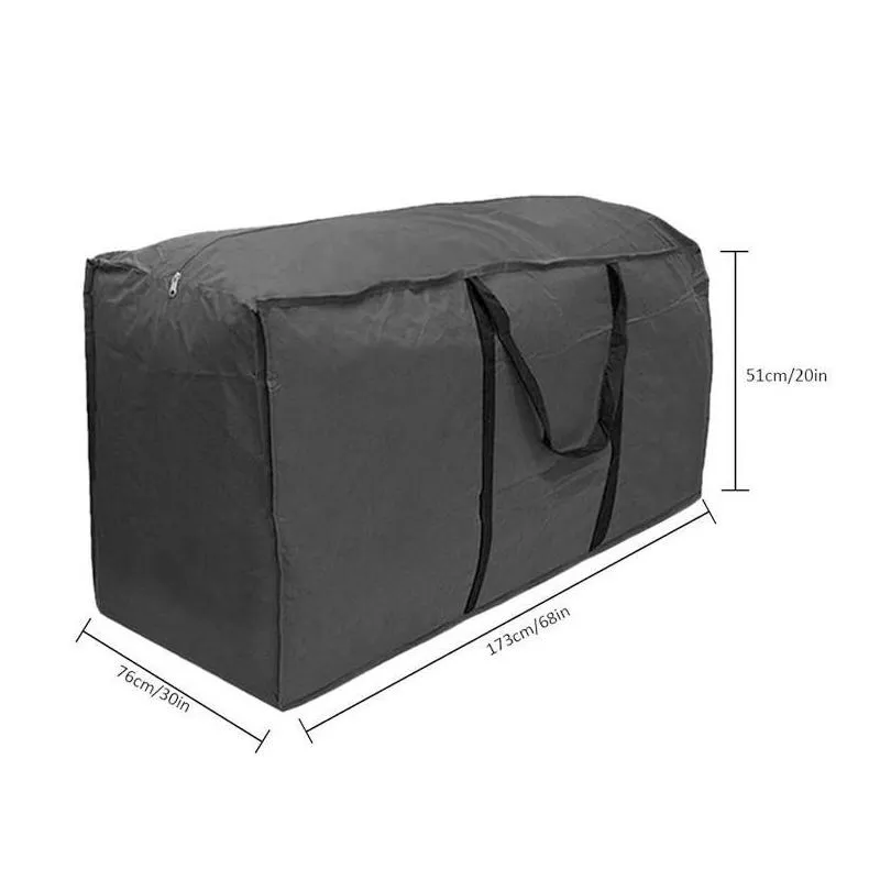 Storage Bags Mti-Function Garden Furniture Storage Bag Cushions Upholstered Seat Protective Er Large Capacity Bags Big Drop Delivery H Dhrz6