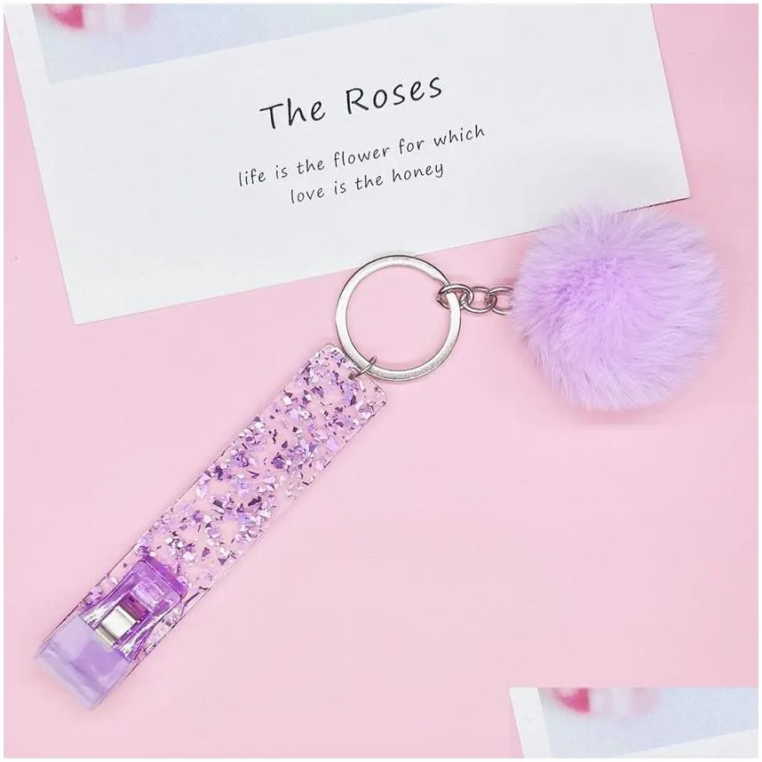 Party Favor Atm Card Pler Key Rings Acrylic Credit Grabber Party Favor With Rabbit Fur Ball Keychain 0111 Drop Delivery Home Garden Fe Dhgdu