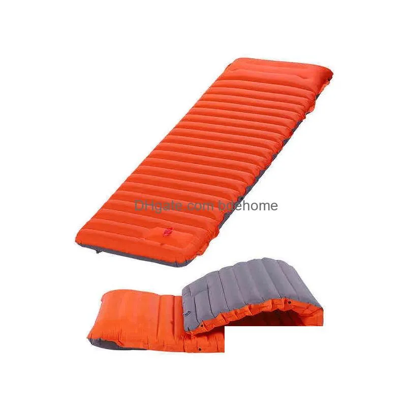 Outdoor Pads Tralight Self-Inflating Air Mattress Widen Slee Pad Splicing Inflatable Bed Beach Picnic Mat Cam Tent Cushion 220104 Drop Dhdzx