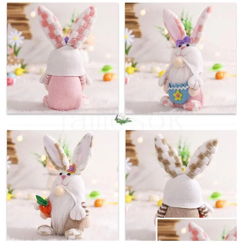 party favor easter spring crafts gifts holiday rabbit gonk gnomos small bunny ear easter gnomes decor df008