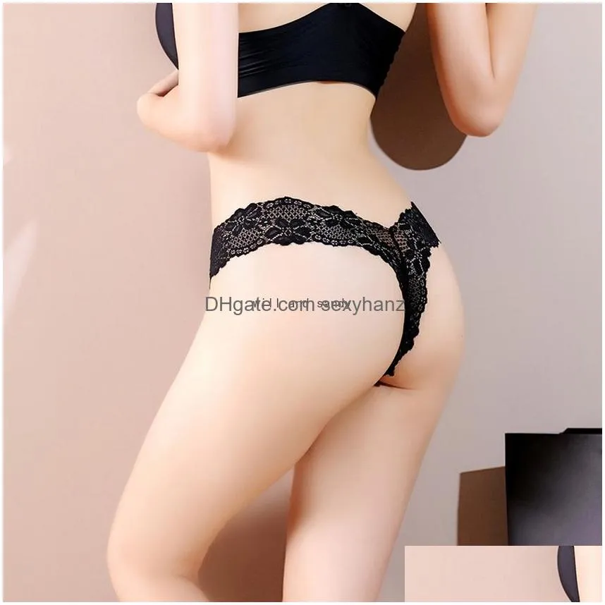 Women`S G-Strings Women V Shape Floral Lace G String Panties Low Rise Underwear Lingeries Woman Thongs T Back Clothes Will And Sandy Dhikl