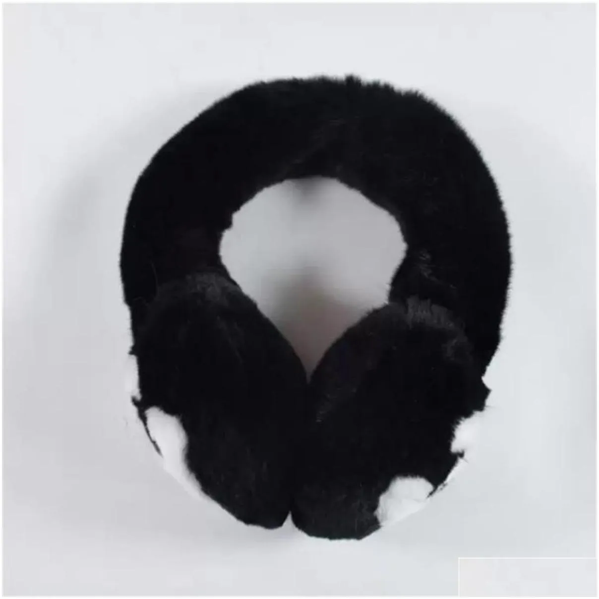 Ear Muffs Classic Winter Earmuffs Female Rabbit Fleece Brand Fashion Designer Warm Drop Delivery Dhnrc