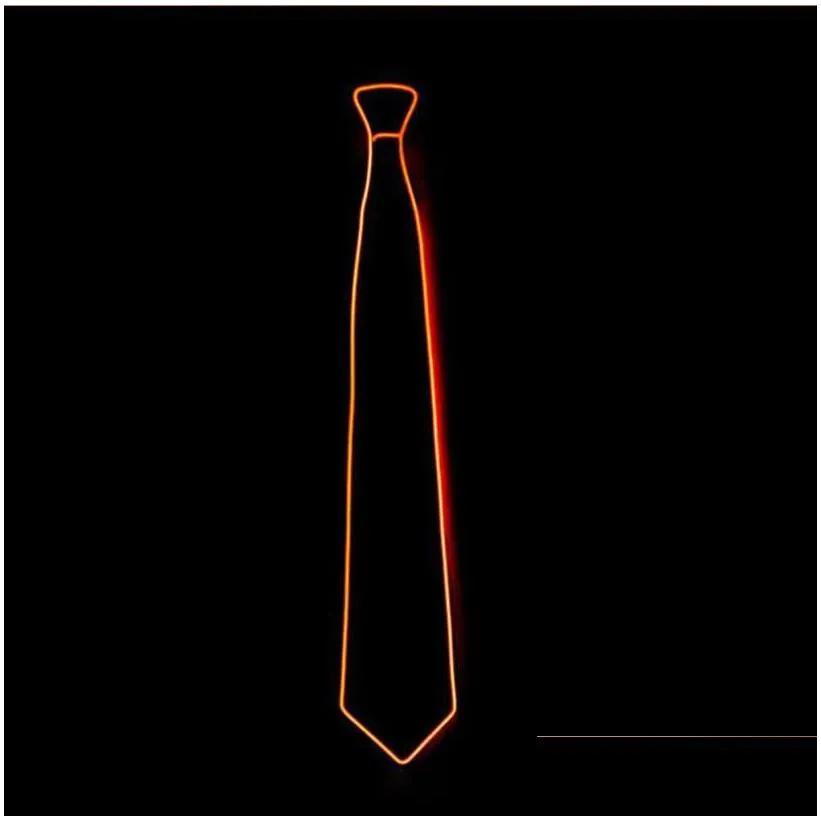 Frames And Mouldings Rave Led Necktie Adjustable Glow Neon Party Light Up Tie Novelty Clothes Outfits Costume Drop Delivery Home Garde Dhiwe