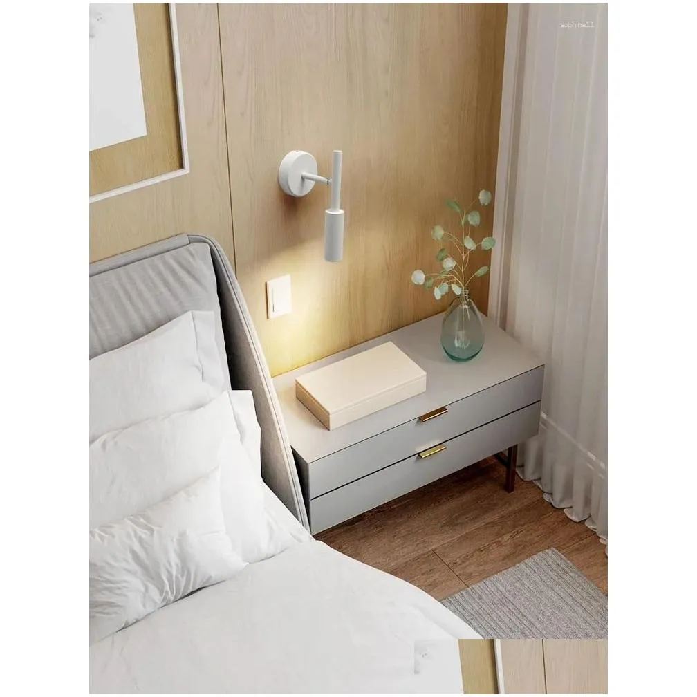 wall lamp modern minimalist creative adjustable spotlight for bedside bedroom mirror light corridor sconce indoor fixture
