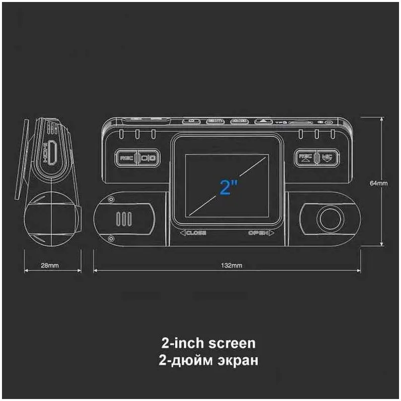 Car Dvrs Range Tour I Car Dvr Dual Lens Driving Video Recorder Outdoor In Both Recording Left P Right Grade Dashcam J220601 Drop Deliv Dhqm5