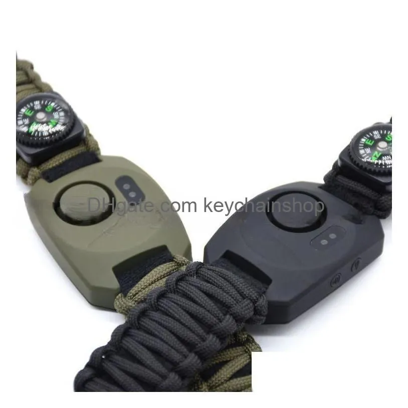 Wholesale 100X Personal Alarm Watches Clock Men Military Army Sport Led Digital Wristwatch Old Man Security Protect Alert Safety Scre Dhytd