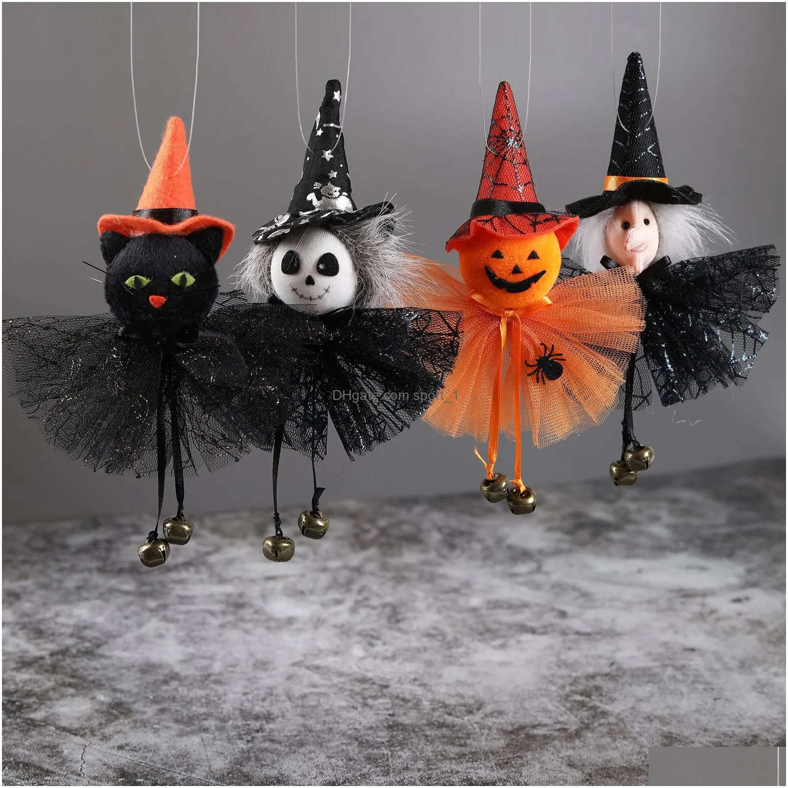 halloween decoration party bar decoration pumpkin ghost witch black cat pendant scary witch pendant