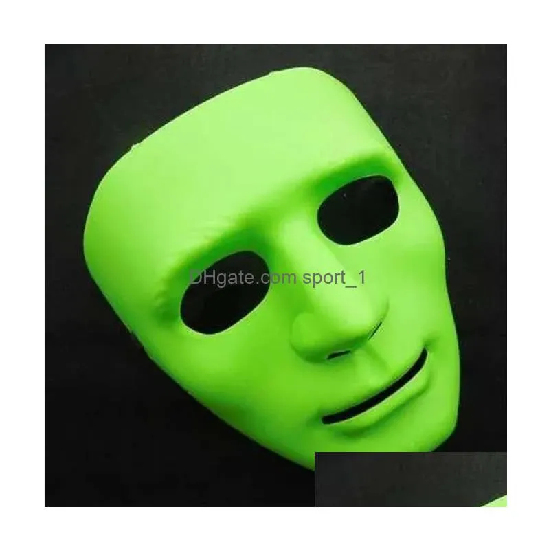 fankasi halloween mask party diy scary masks solid color full face cosplay masquerade mime mask ball party costume masks