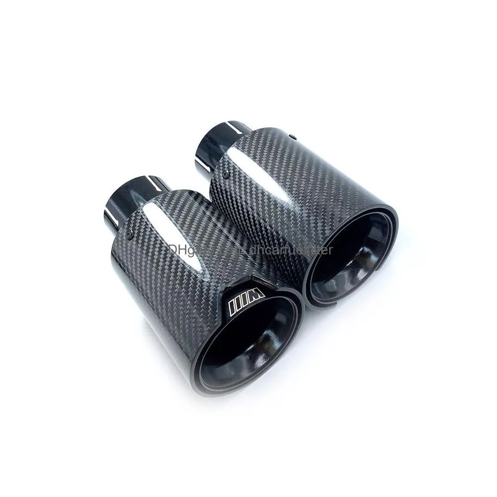 1 piece carbon fiber exhaust pipe for m2 m3 m4 m5 f87 f80 f82 f83 f90 m135i m140i m335i m340i m235i m240i nozzles m muffler tip