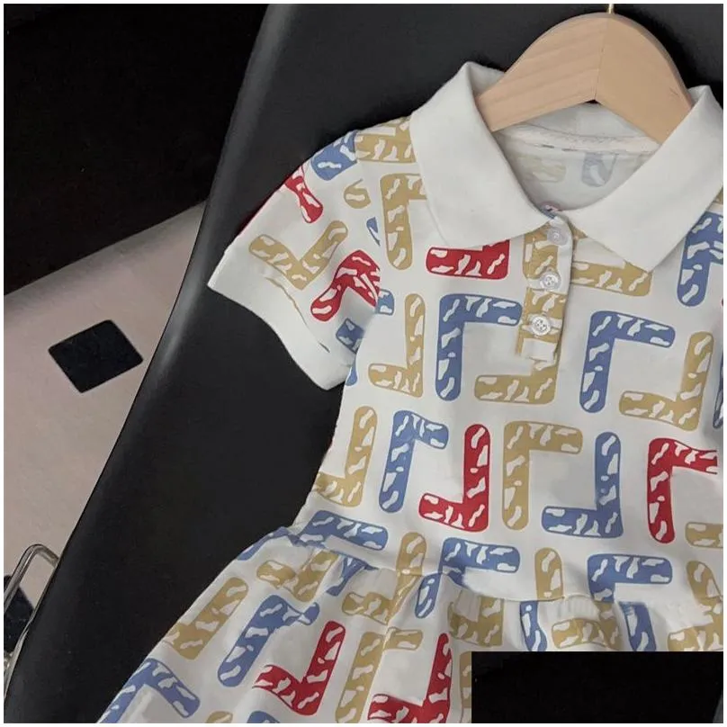 Clothing Sets Baby Girls Designer Dress Kids Luxury Clothing Sets Skirt Childrens Classic Clothes Letter Dresses Drop Delivery Baby, K Dhfap