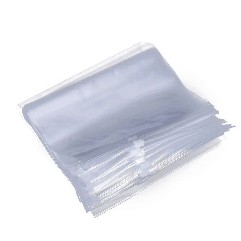 Packing Bags Wholesale 50Pcs/Lot Clear Zipper Packaging Bags Clothing Resealable Poly Plastic Apparel Merchandise Zip For Ship Clothes Dhenr