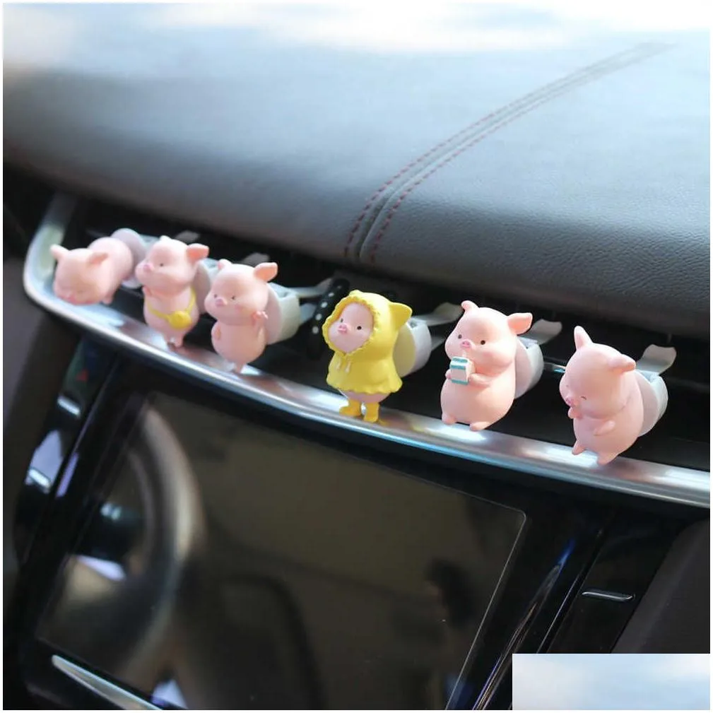 Interior Decorations Decorations 1 Pc Cute Pig Per Ornament New Fashion Air Freshener Conditioning Outlet Aromatherapy Clip Car Interi Dhnai