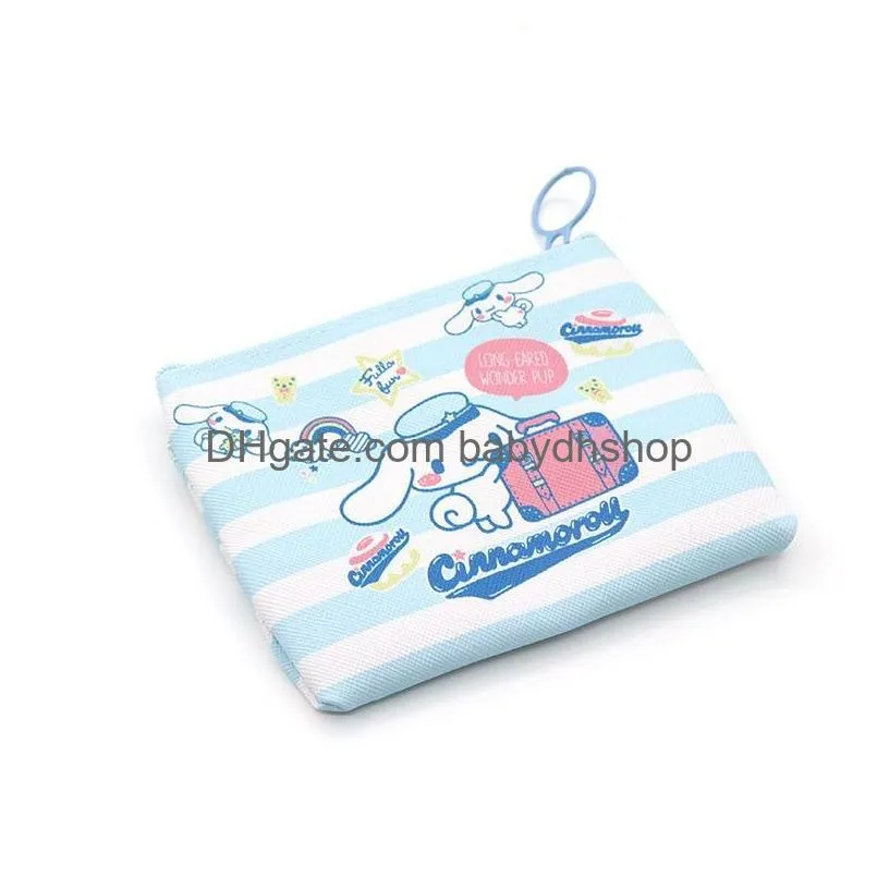 girl cute kuromi cinnamoroll coin purse children cute accessories big capactiy zipper bag
