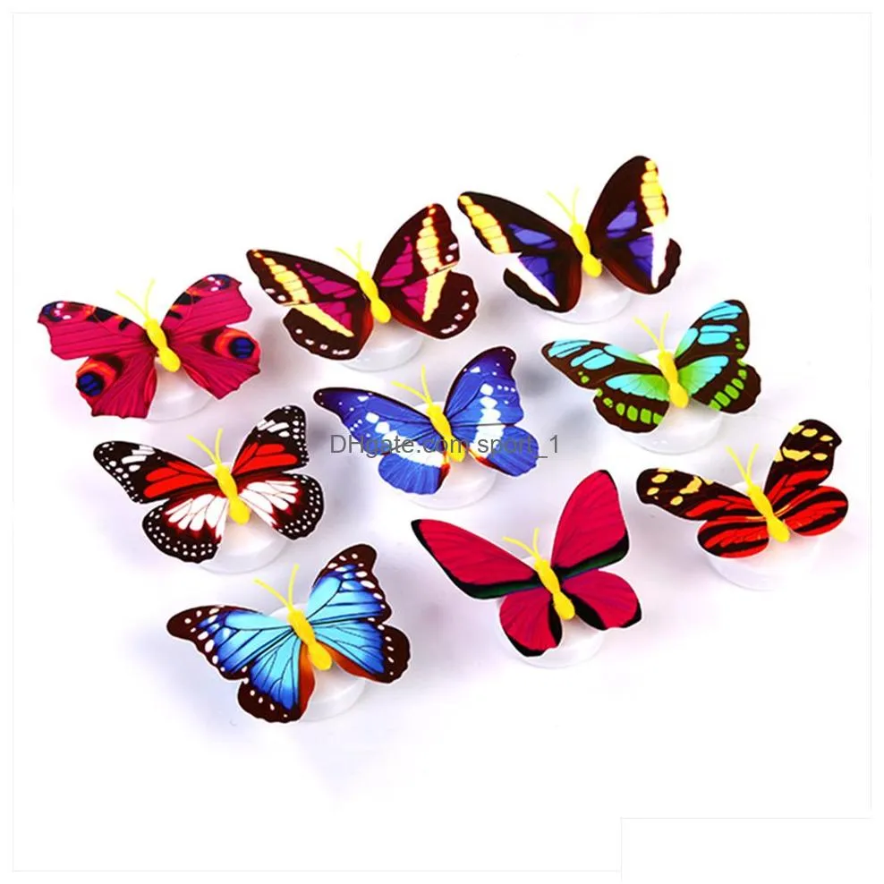 butterfly night lights can be pasted with 3d butterfly wall stickers for home decoration diy living room wall stickers