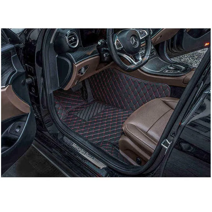 Floor Mats & Carpets Leather Car Floor Mats Fit 98% Model For Lada Renat Kia Volkge Honda Benz Accessories Foot Ers H220415 Drop Deliv Dhmhm