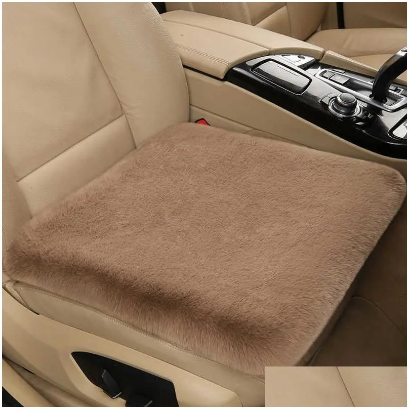 Seat Cushions Cushions Nordic Style Solid Color Thicken P Cushion Winter Warm Car Seat Pad High Quality Household Antislip Dining Chai Dhjtp