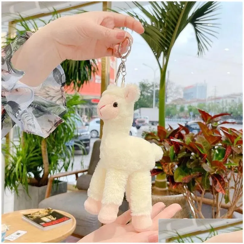 Other Festive & Party Supplies Cute Lovely Alpaca Keychains P Toy Japanese Alpacas Soft Stuffed Sheep Llama Animal Dolls Keychain Doll Dhvht