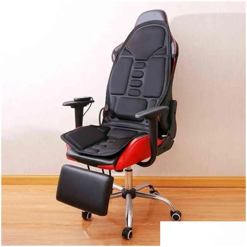 Seat Cushions Mtifunctional Car Chair Body Mas Heat Mat Seat Er Cushion Neck Pain Lumbar Support Pad Back Masr H220428 Drop Delivery A Dhjco