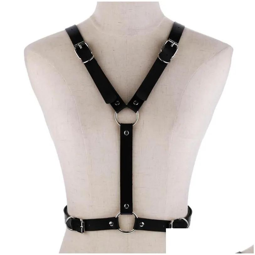 Frames And Mouldings Y Women Punk Pu Leather Chest Body Harness Waist Straps Wings Corset Bustier Cosplay Clubwear Costume Drop Delive Dhnpj