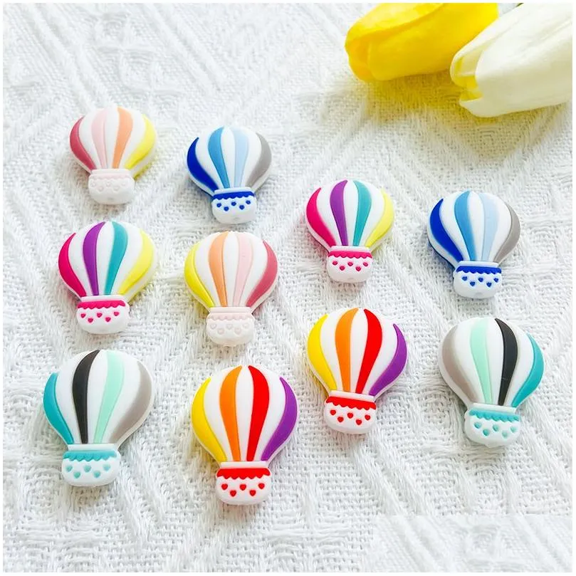 Soothers & Teethers 10Pcs Baby Food Grade Sile Teether Chewing Beads Cartoon Animal Diy Jewelry Pacifier Chain Gift Accessories 220812 Dh5Sz