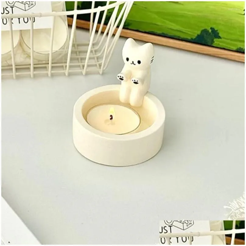 candle holders kitten holder gypsum mold diy handmade storage box crafts casting molds home decoration