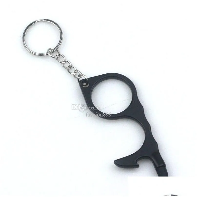 Self-Defence Keychain Mens And Womens Touch Sn Edc Mtifunctional Door Opener Designer Opening Anti-Contact Artifact Drop Delivery Dhgia