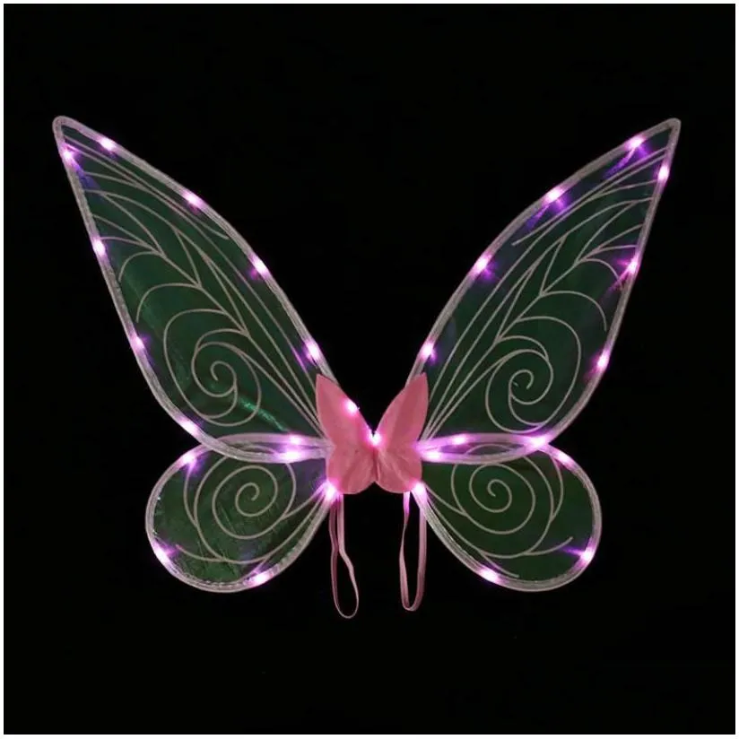 Frames And Mouldings Light Up Fairy Wings For Adts Led Butterfly Sheer Girls Women Halloween Costume Accessories Drop Delivery Home Ga Dhbvy